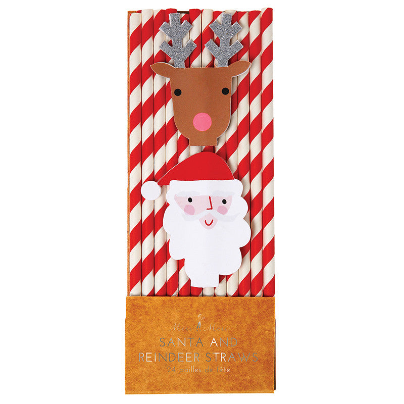 Meri Meri Santa & Reindeer Straws