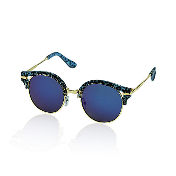 Milk & Soda Saskia Sunglasses in Blue Leopard