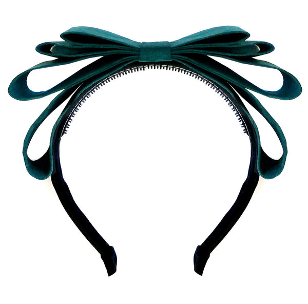 Amour Bows Flame Headband in Teal