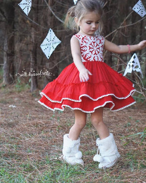 Well Dressed Wolf Snowflake Dress in Peppermint *RENTAL*