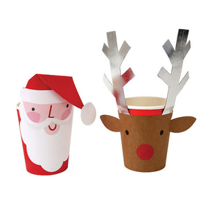 Meri Meri Santa & Reindeer Party Cups