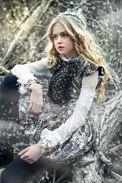 Modern Queen Kids Shining Armor Cuffs in Gold