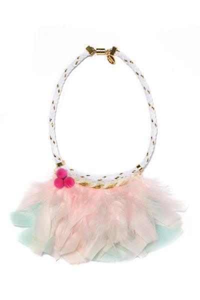 Modern Queen Kids Pastel Feathers Necklace