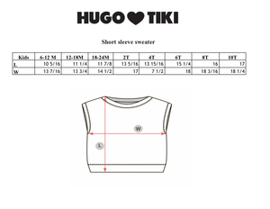 Hugo Loves Tiki Pink Stripe Short Sleeve Sweater